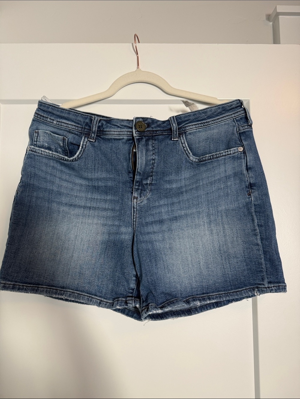 Pilcro Washed Blue Denim Jean Shorts